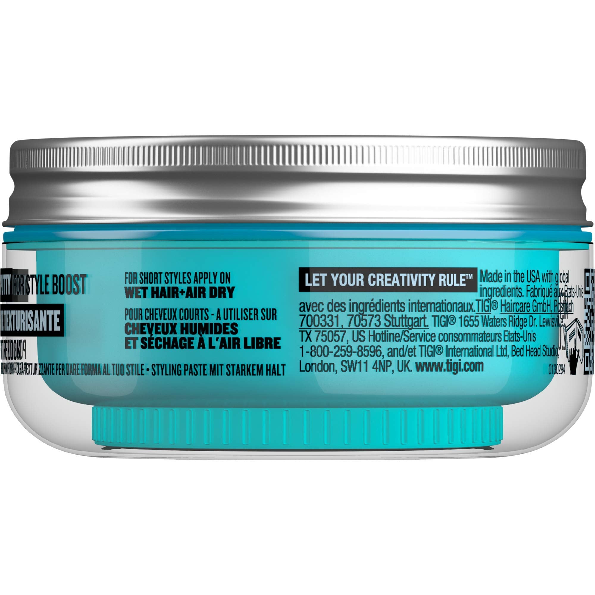 TIGI Bed Head Manipulator Texturising Hair Putty 57g - Strong Hold Matte Finish Hair Styling Product