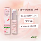 ClaRose Hyaluronic Acid Eye Cream with Organic Rose Oil - Anti-Ageing, 30ml