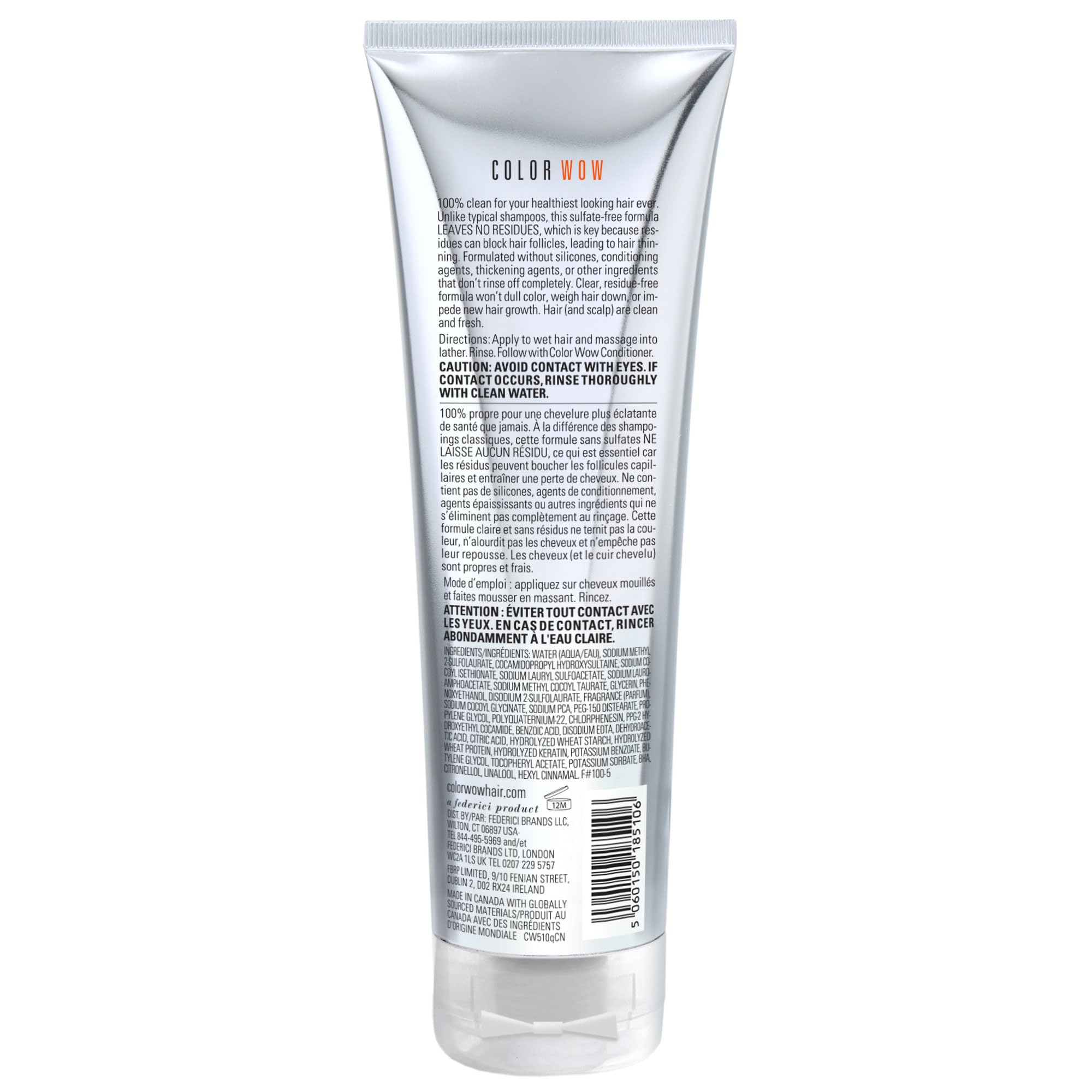 COLOR WOW Color Security Shampoo - Sulfate Free and Residue-Free Formula | Healthy Looking Hair and Scalp