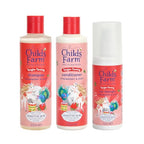Childs Farm Kids Tangle Taming Hair Regime Bundle - Strawberry & Organic Mint Shampoo, Conditioner & Detangler Spray 3 Pack - Damaged Box