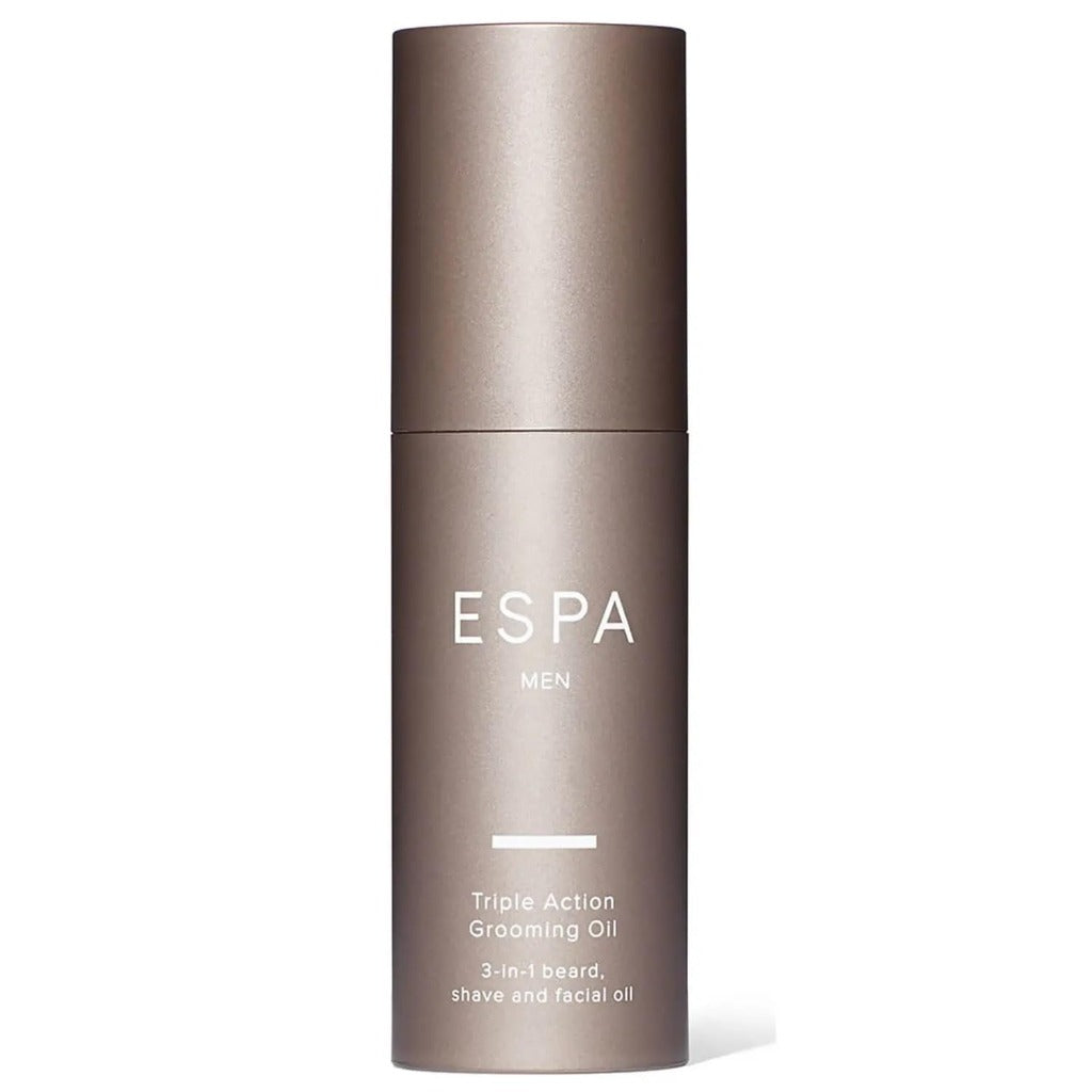 ESPA Triple Action Grooming Oil 30ml - 3-in-1 Men's Shave Beard and Facial Oil with Omega 3 and 6 plus Vitamin E - Nourishing Skincare