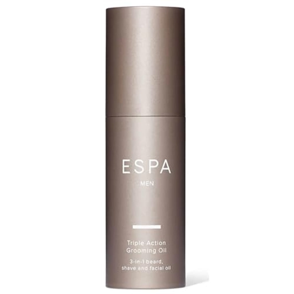 ESPA Triple Action Grooming Oil 30ml - 3-in-1 Men's Shave Beard and Facial Oil with Omega 3 and 6 plus Vitamin E - Nourishing Skincare