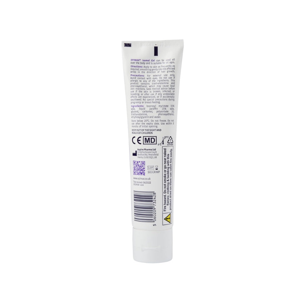 Epimax Isomol Gel 100g Emollient Moisturiser for Dry Skin Eczema and Psoriasis Relief Pump Dispenser Hydrating Body Cream