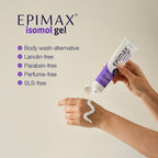 Epimax Isomol Gel 100g Emollient Moisturiser for Dry Skin Eczema and Psoriasis Relief Pump Dispenser Hydrating Body Cream
