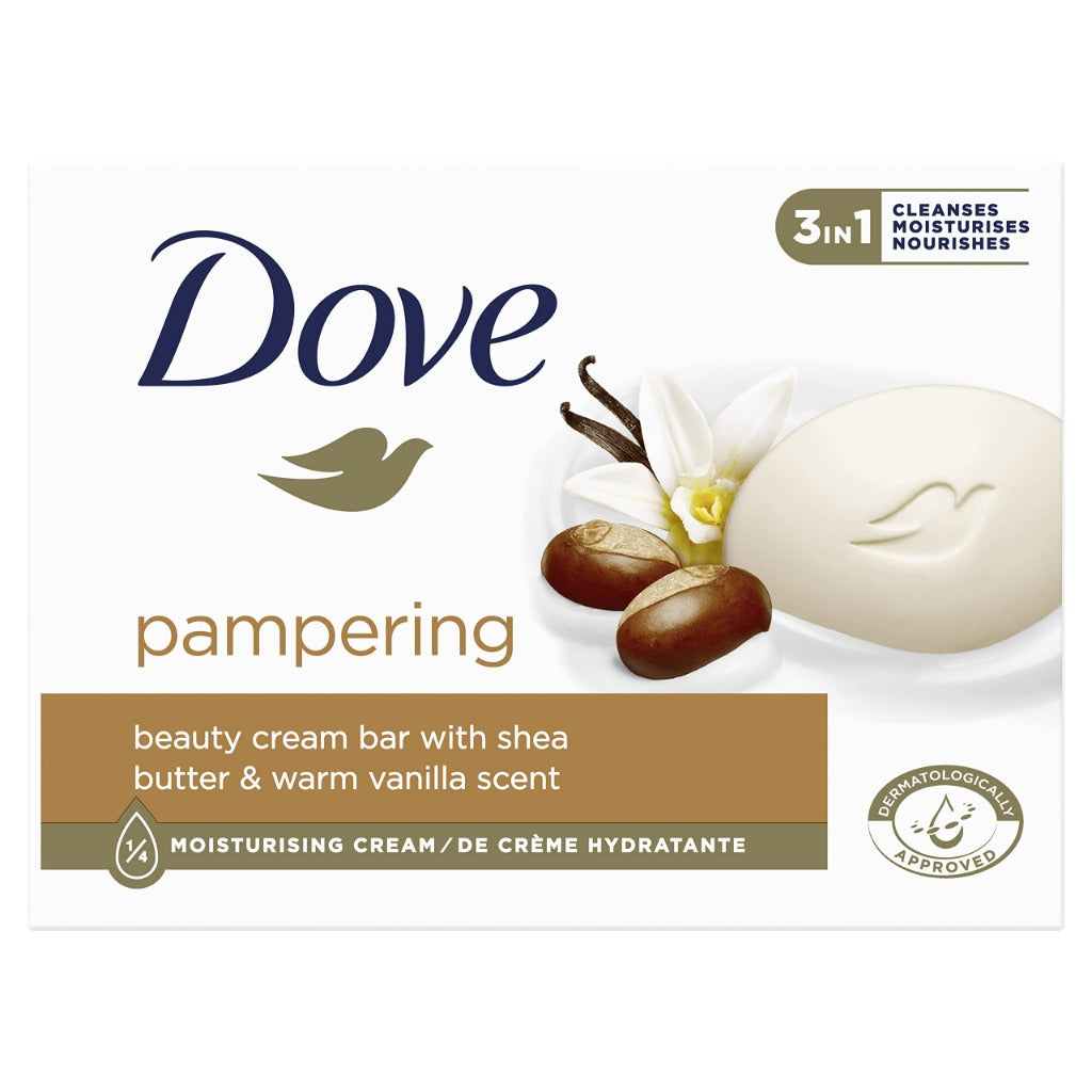 Dove Original Beauty Bar Soap 4 x 90g Pack Moisturising Cream Body Wash for Soft Skin Multi Pack Bulk Buy