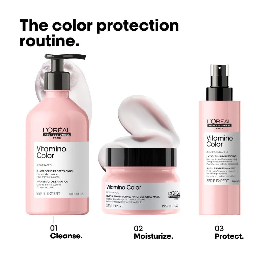 L'Oreal Professionnel Serie Expert Vitamino Color 10-in-1 Multi-Purpose Spray 190ml Leave-In Treatment for Colour Treated Hair