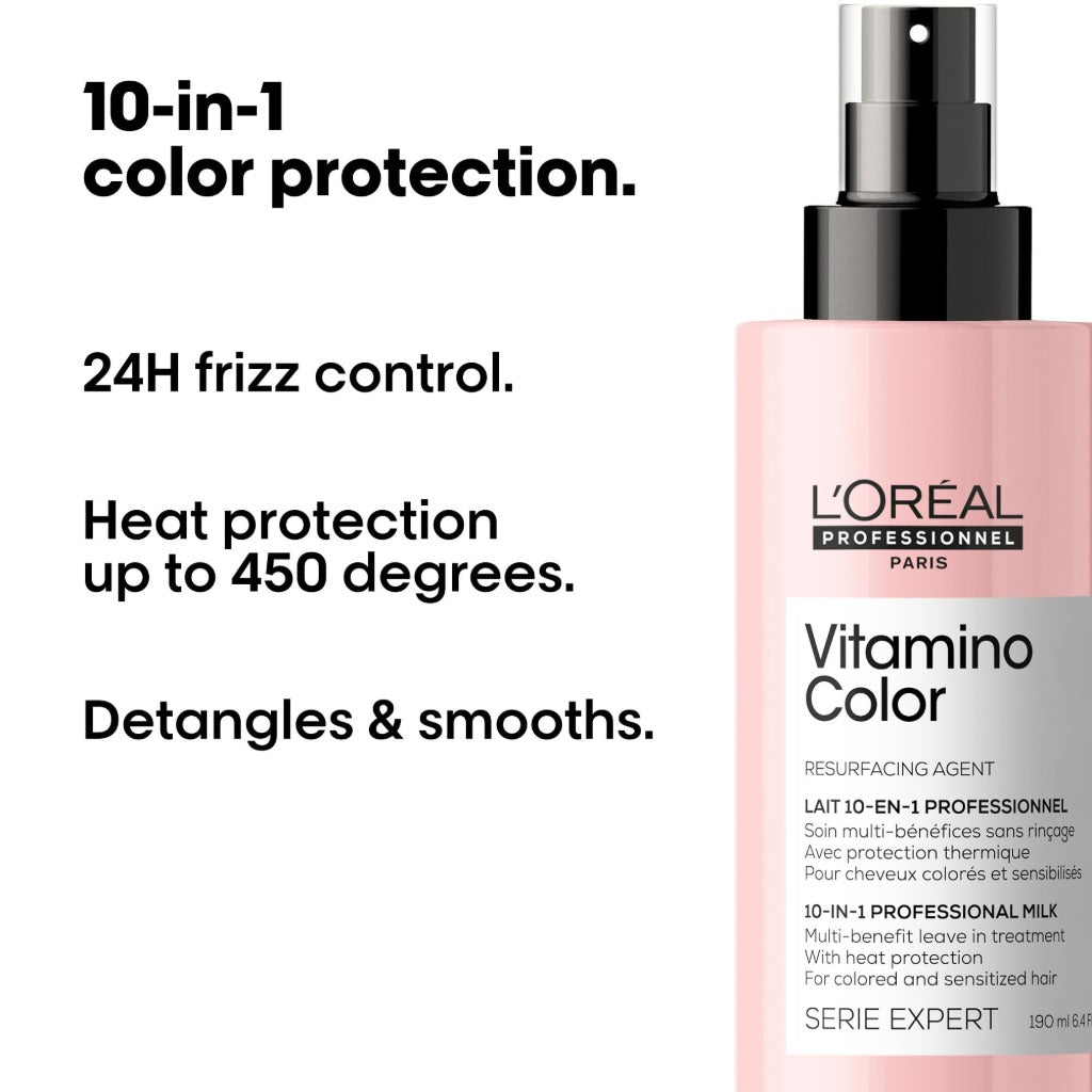 L'Oreal Professionnel Serie Expert Vitamino Color 10-in-1 Multi-Purpose Spray 190ml Leave-In Treatment for Colour Treated Hair