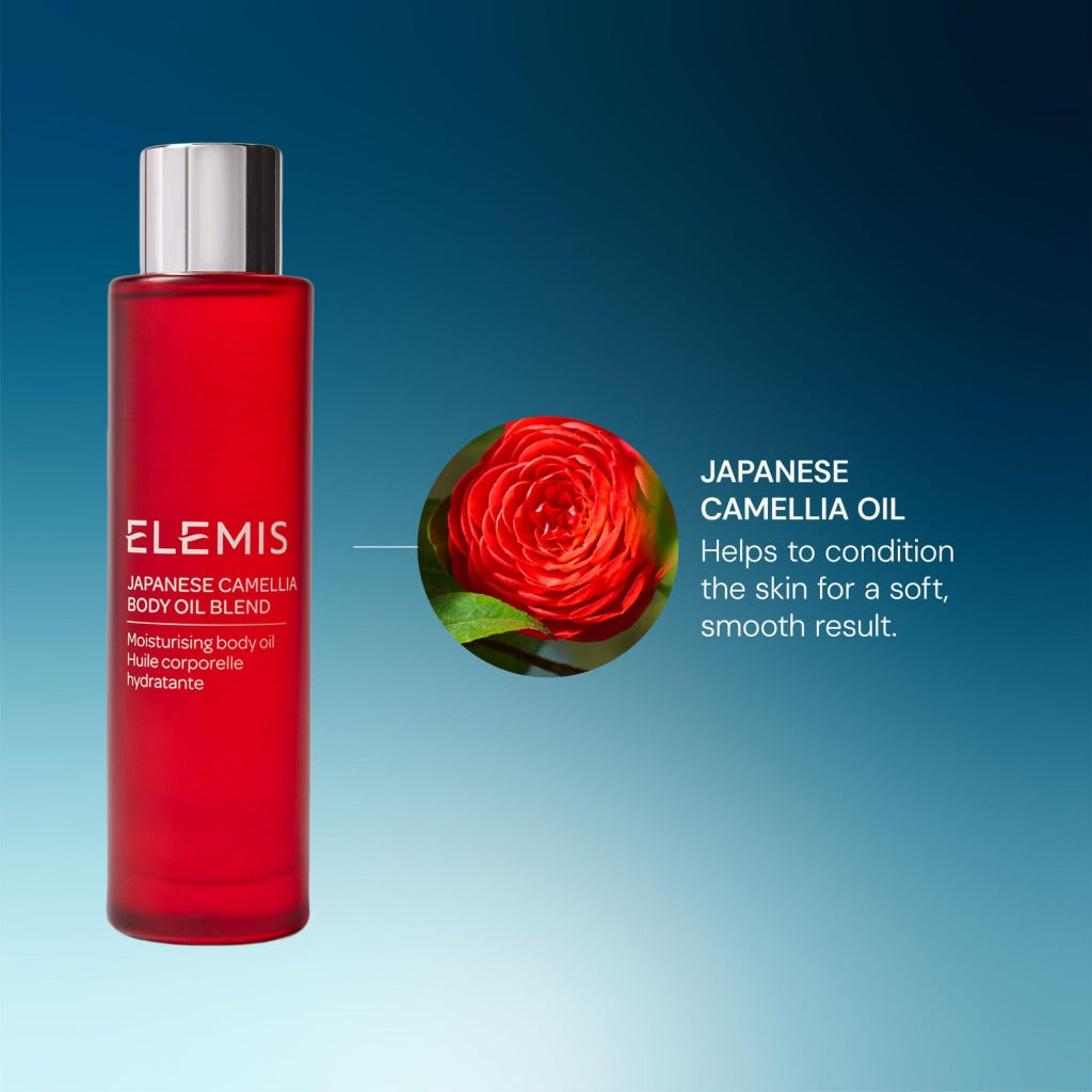 ELEMIS Japanese Camellia Body Oil Blend - Hydrating & Nourishing Body Oil with Camellia, Rosehip & Squalane - Moisturizing Oil for Soft, Smooth Skin & Skin Repair - Ideal for Dry Skin - Damaged Box