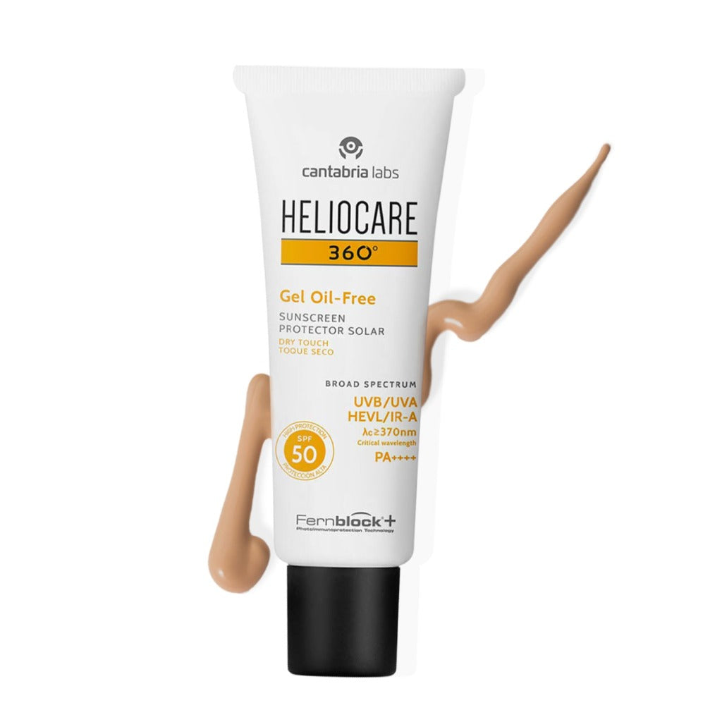 Heliocare 360 Fluid Cream SPF50+ 50ml / Sun Cream For Face/Daily UVA, UVB Visible light and infrared-A Anti-Ageing Sunscreen Protection/Dry and Normal Skin Types/Hydrating - Damaged Box