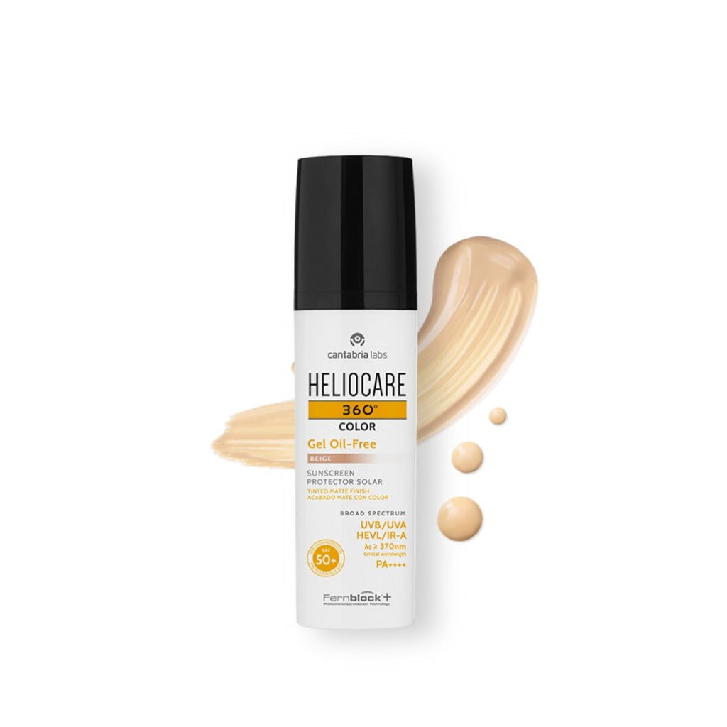 Heliocare 360 Fluid Cream SPF50+ 50ml / Sun Cream For Face/Daily UVA, UVB Visible light and infrared-A Anti-Ageing Sunscreen Protection/Dry and Normal Skin Types/Hydrating - Damaged Box