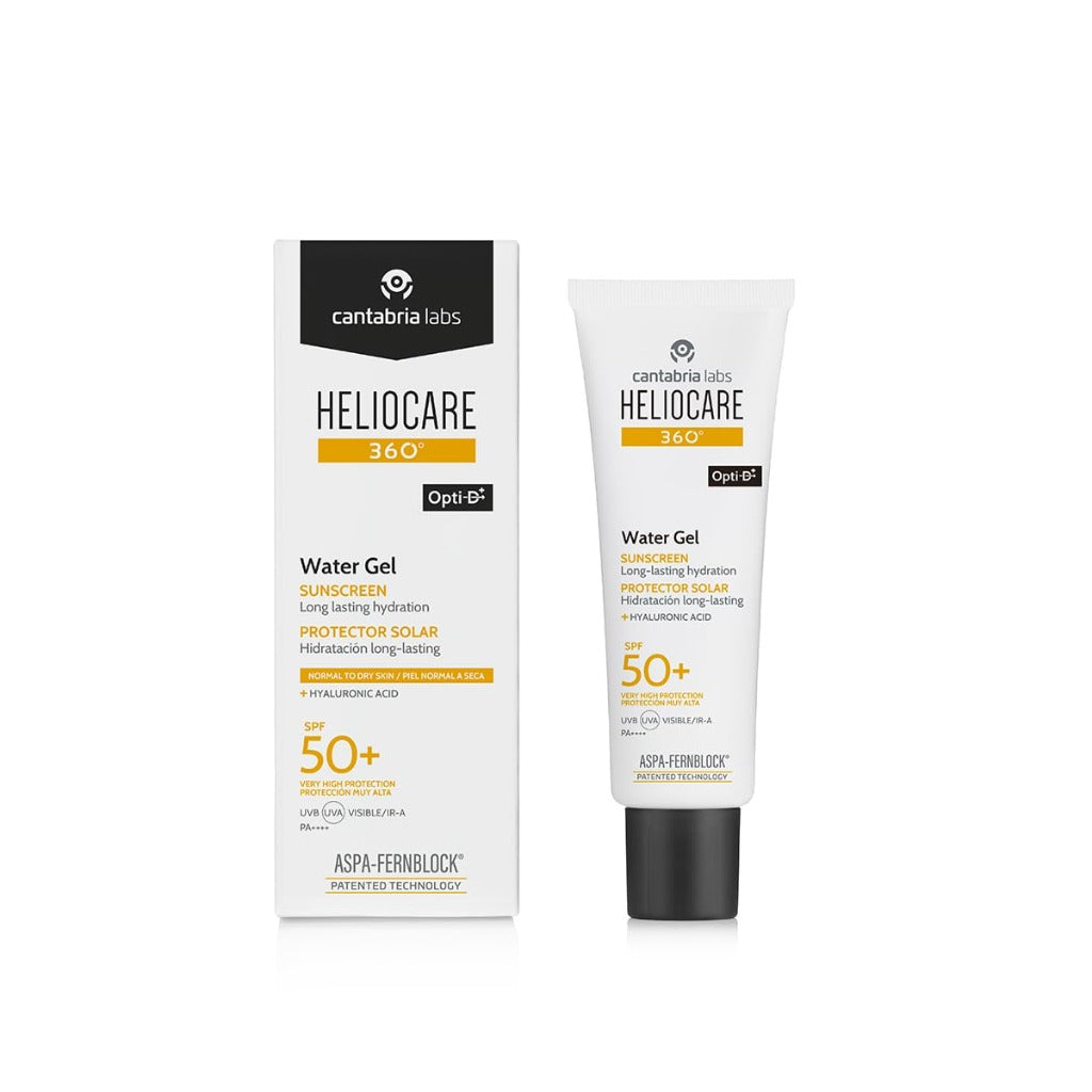 Heliocare 360 Fluid Cream SPF50+ 50ml / Sun Cream For Face/Daily UVA, UVB Visible light and infrared-A Anti-Ageing Sunscreen Protection/Dry and Normal Skin Types/Hydrating - Damaged Box