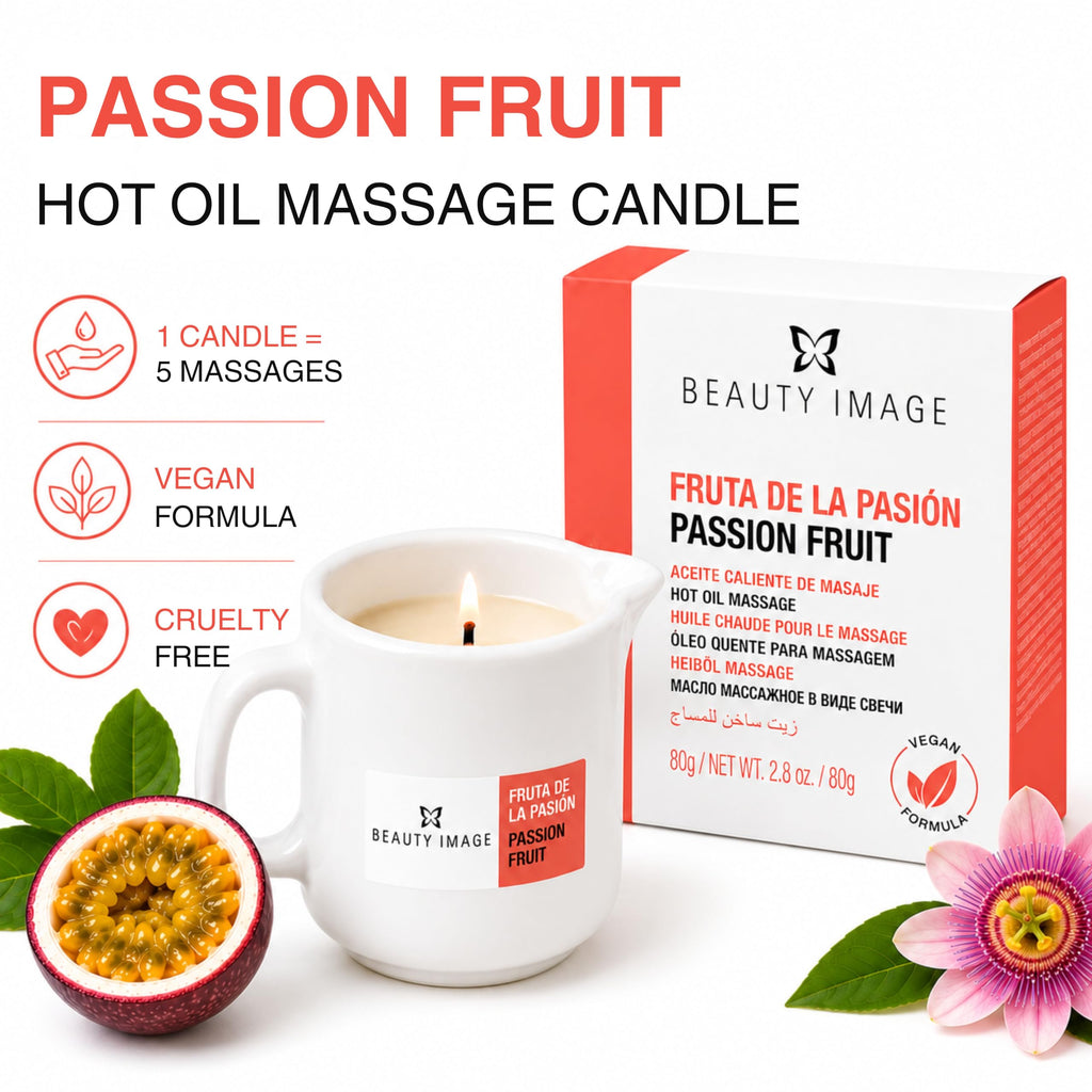 Beauty Image Passion Fruit Hot Oil Body Massage Candle