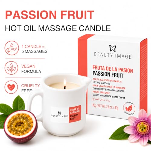 Beauty Image Passion Fruit Hot Oil Body Massage Candle