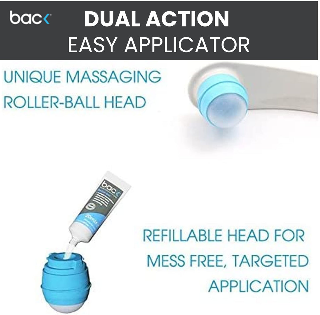 BACK Easy Applicator | Deep Tissue Massager and Application of Your Favorite Topical Gel or Cream to Hard to Reach Areas - Damaged Box
