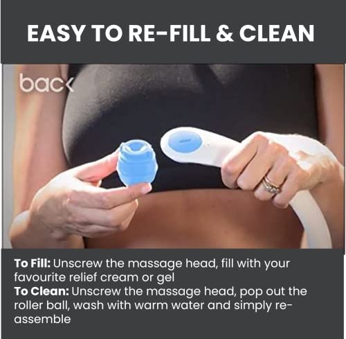 BACK Easy Applicator | Deep Tissue Massager and Application of Your Favorite Topical Gel or Cream to Hard to Reach Areas - Damaged Box