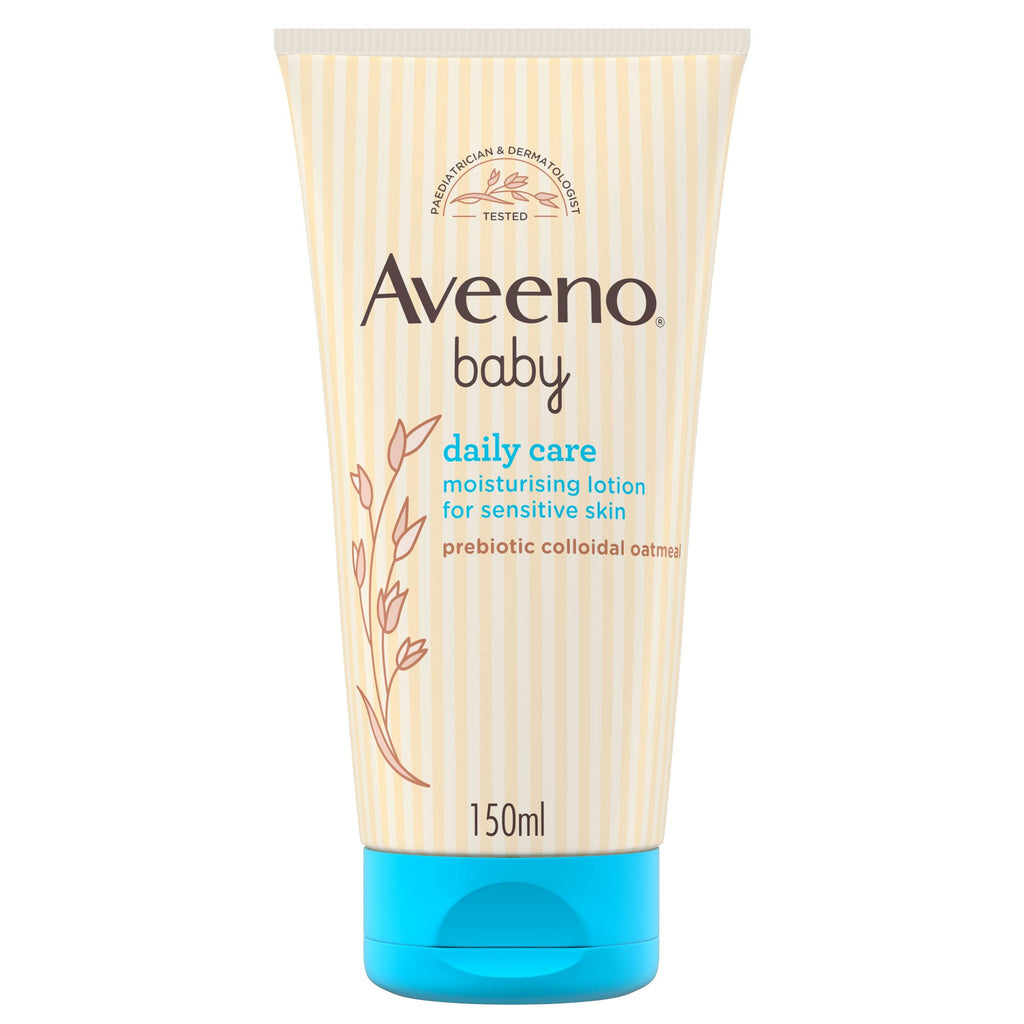 Aveeno Baby Daily Care Moisturising Lotion (1 x 250ml), Fast-Absorbing Face and Body Baby Lotion with Prebiotic Colloidal Oatmeal, Protects & Moisturises Skin For 24 Hours, For Sensitive Skin