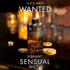 Azzaro Wanted by Night, Eau de Parfum Aftershave, Spicy Woody Fragrance with Cinnamon, Red Cedar, Tobacco, Bold Magnetic Aftershave for Men, A Bold Spicy Accord - Damaged Box