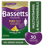 Bassetts Vitamins Man 50+ Multivitamins & Multiminerals Orange & Lime Flavour 30 Gummy Pastilles - BBE 05/2026