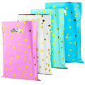 40 Pcs Party Bags with Handles - Colourful Plastic Gift Bags for Kids Christmas Birthday - Pink White Green Blue Goodie Bags