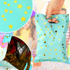 40 Pcs Party Bags with Handles - Colourful Plastic Gift Bags for Kids Christmas Birthday - Pink White Green Blue Goodie Bags