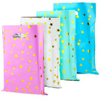 40 Pcs Party Bags with Handles - Colourful Plastic Gift Bags for Kids Christmas Birthday - Pink White Green Blue Goodie Bags