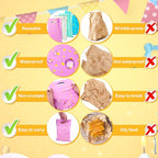 40 Pcs Party Bags with Handles - Colourful Plastic Gift Bags for Kids Christmas Birthday - Pink White Green Blue Goodie Bags