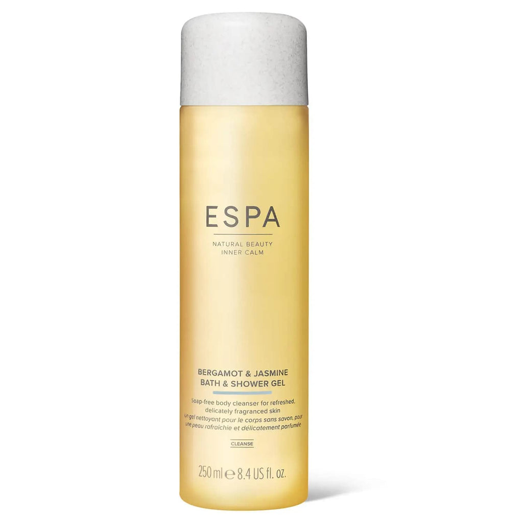 ESPA | Bergamot & Jasmine Bath & Shower Gel | 250ml | Suitable For All Skin Types | 100% Natural Fragrance