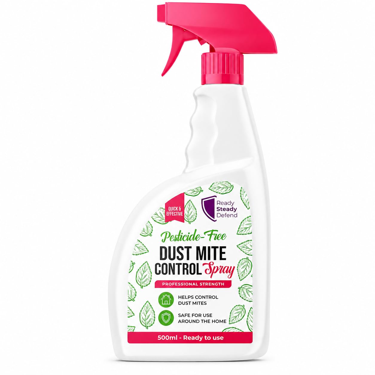 Dust Mite Killer Spray 500ml - Pesticide-Free, Eco-Friendly Pest Control for Home, Targets Mites & Insects - Very Good