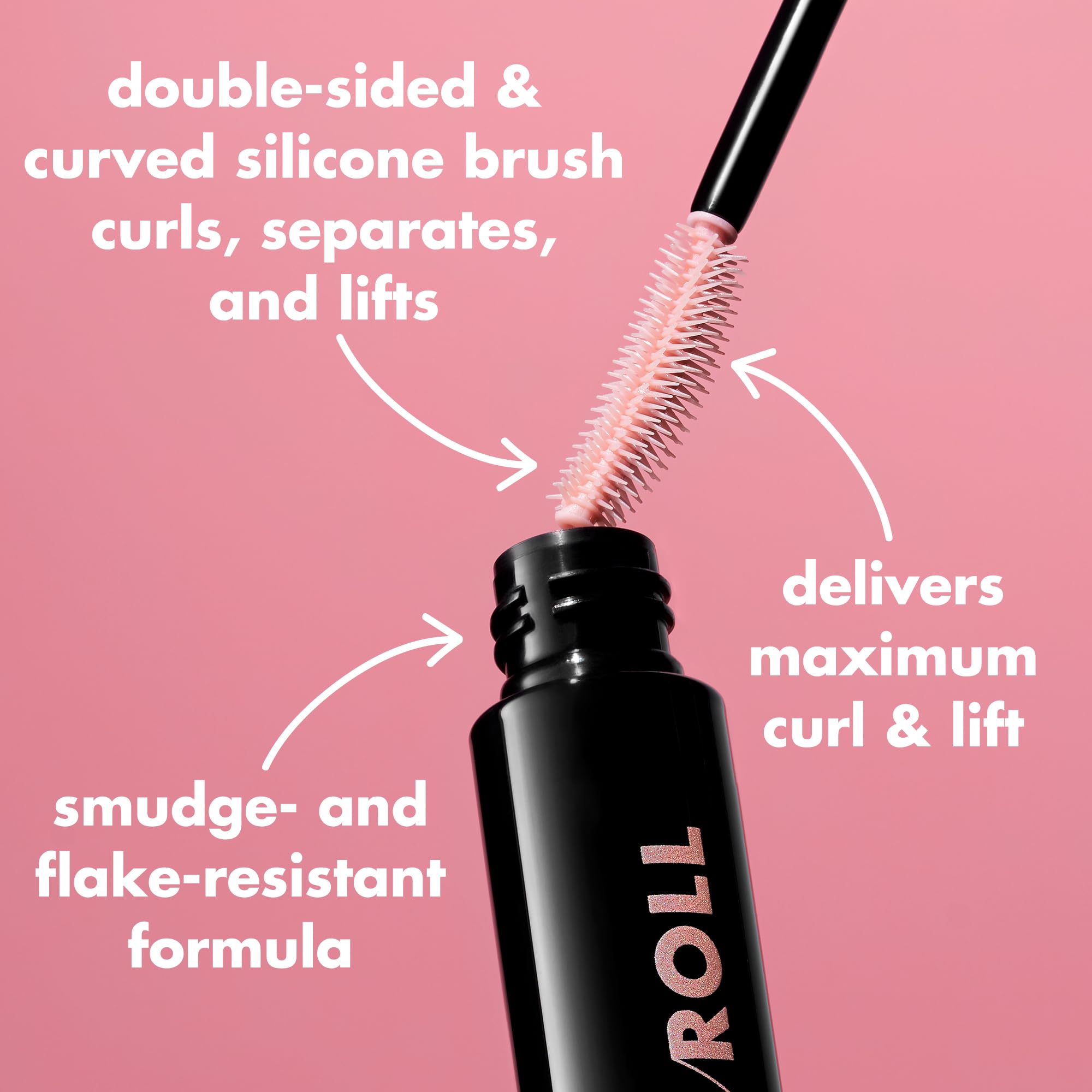 e.l.f. Lash 'N Roll Mascara - Curling, Lifting & Separating - Long-Lasting, Vegan & Cruelty-Free - Black - Damaged Box