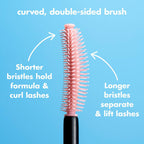 e.l.f. Lash 'N Roll Mascara - Curling, Lifting & Separating - Long-Lasting, Vegan & Cruelty-Free - Black - Damaged Box