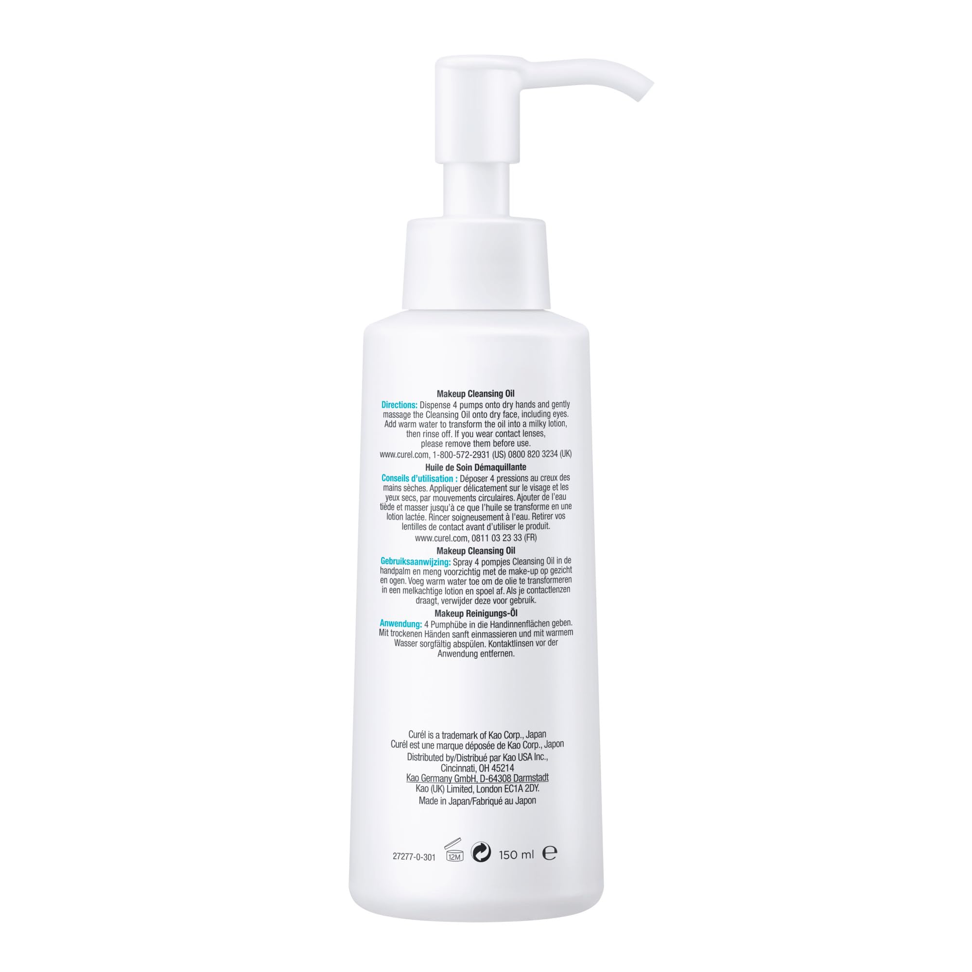 Cur'el Makeup Cleansing Oil for Dry, Sensitive Skin 150ml - Damaged Box