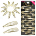 Dofash 12pc Snap Hair Clips 5cm Blonde Basic Hair Barrettes for Women & Girls