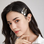 Dofash 12pc Snap Hair Clips 5cm Blonde Basic Hair Barrettes for Women & Girls