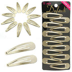 Dofash 12pc Snap Hair Clips 5cm Blonde Basic Hair Barrettes for Women & Girls