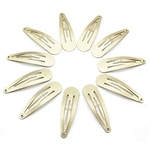 Dofash 12pc Snap Hair Clips 5cm Blonde Basic Hair Barrettes for Women & Girls
