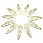Dofash 12pc Snap Hair Clips 5cm Blonde Basic Hair Barrettes for Women & Girls