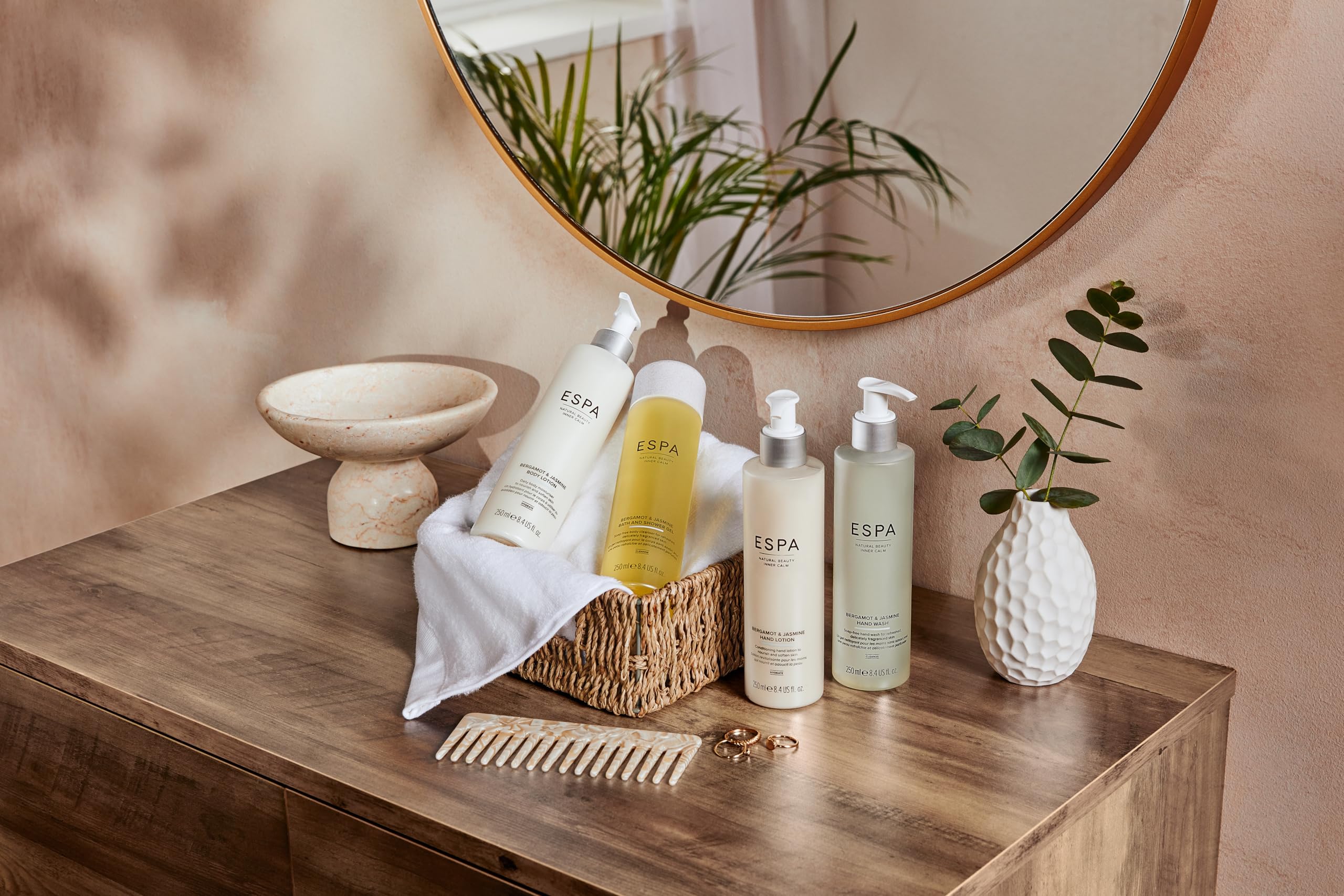 ESPA Bergamot & Jasmine Body Lotion 250ml | Moisturises, Nourishes & Softens | Luxurious Blend of Pure Essential Oils | 100% Natural Fragrance