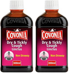 Covonia Dry & Tickly Cough Linctus Soothes And Provides Relief From Dry Coughs And Sore Throats Non Drowsy Cough Syrup Suitable For Vegetarians Cold And Flu Relief, 300ml (Always read Label First) - Very Good - BBE 07/2026