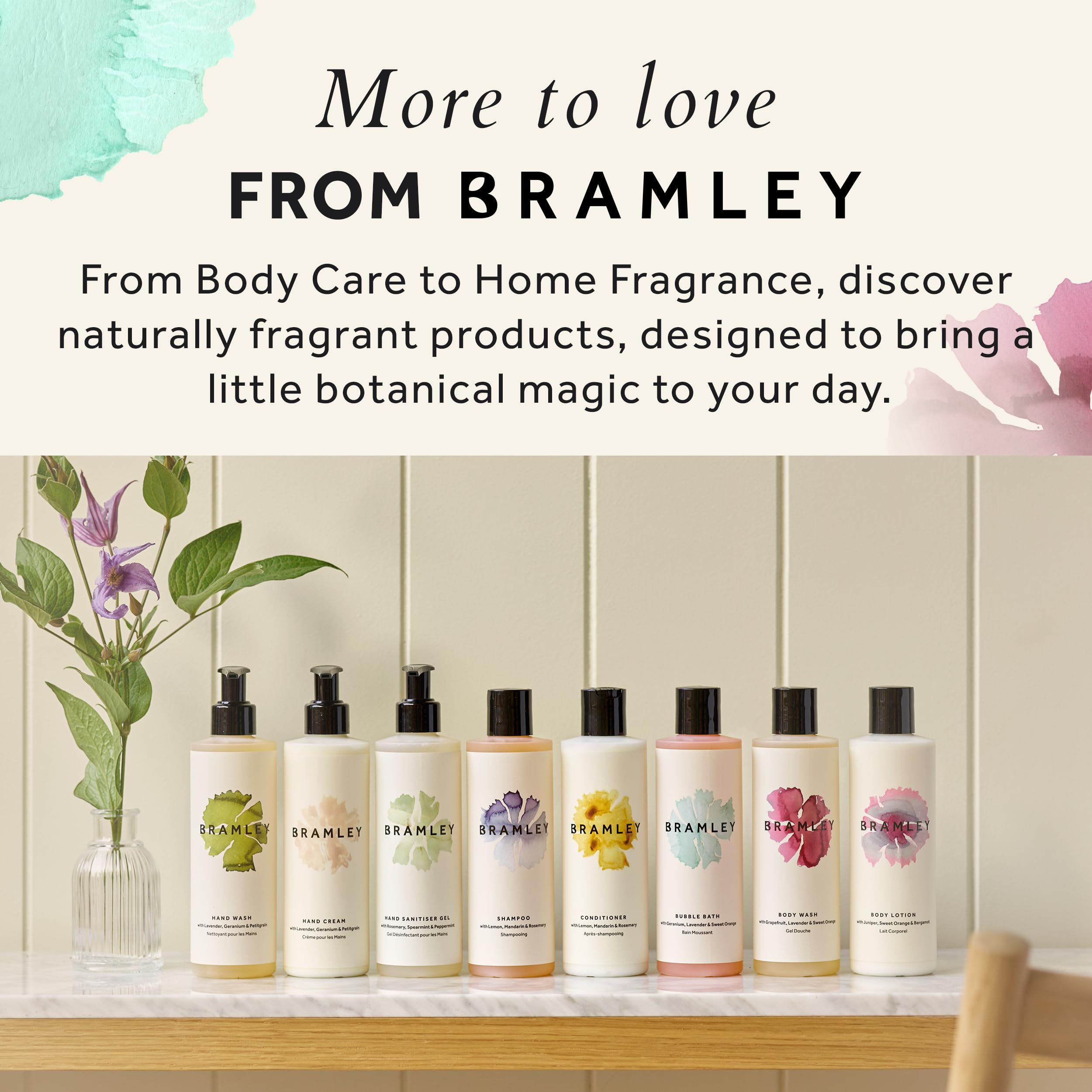 Bramley Discovery Bath Gift Set 2 x 100ml Body Lotion and Bubble Bath Natural Essential Oil Toiletries Gift for Women and Travel Kit