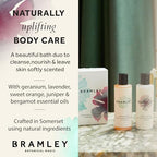 Bramley Discovery Bath Gift Set 2 x 100ml Body Lotion and Bubble Bath Natural Essential Oil Toiletries Gift for Women and Travel Kit