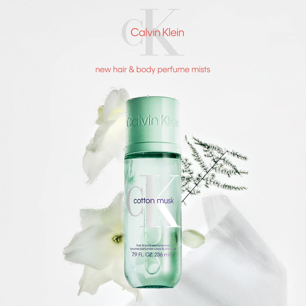 Calvin Klein Unisex Hair & Body Perfume Mist, in Scents Vanilla, Coconut, Peach, Raspberry, Blackcurrant and White Florals, 236ml