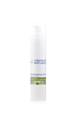 Handmade Naturals Facial Cleanser - Rose, Hemp & Jojoba - 100ml Face Wash for All Skin Types - BBE 09/2027