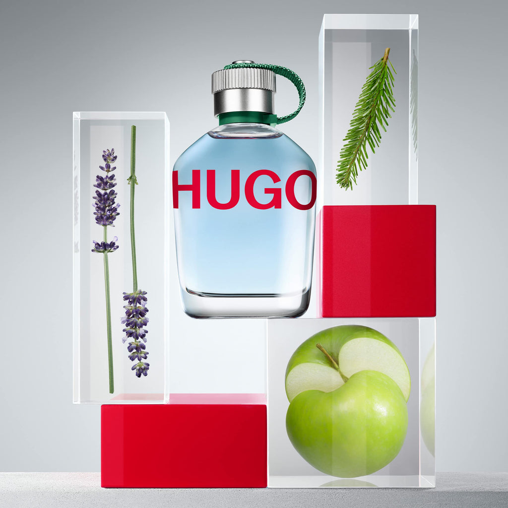 HUGO Man Eau de Toilette, Men's Perfume, Notes of Crispy Green Apple and Fir Balsam, Aromatic Fragrance, Medium Longevity, 40ml - Damaged Box