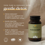 Fushi Organic Burdock Root Capsules - 60 Vegan Fresh-Ground Arctium Lappa Whole Food Supplement - BBE 07/2026