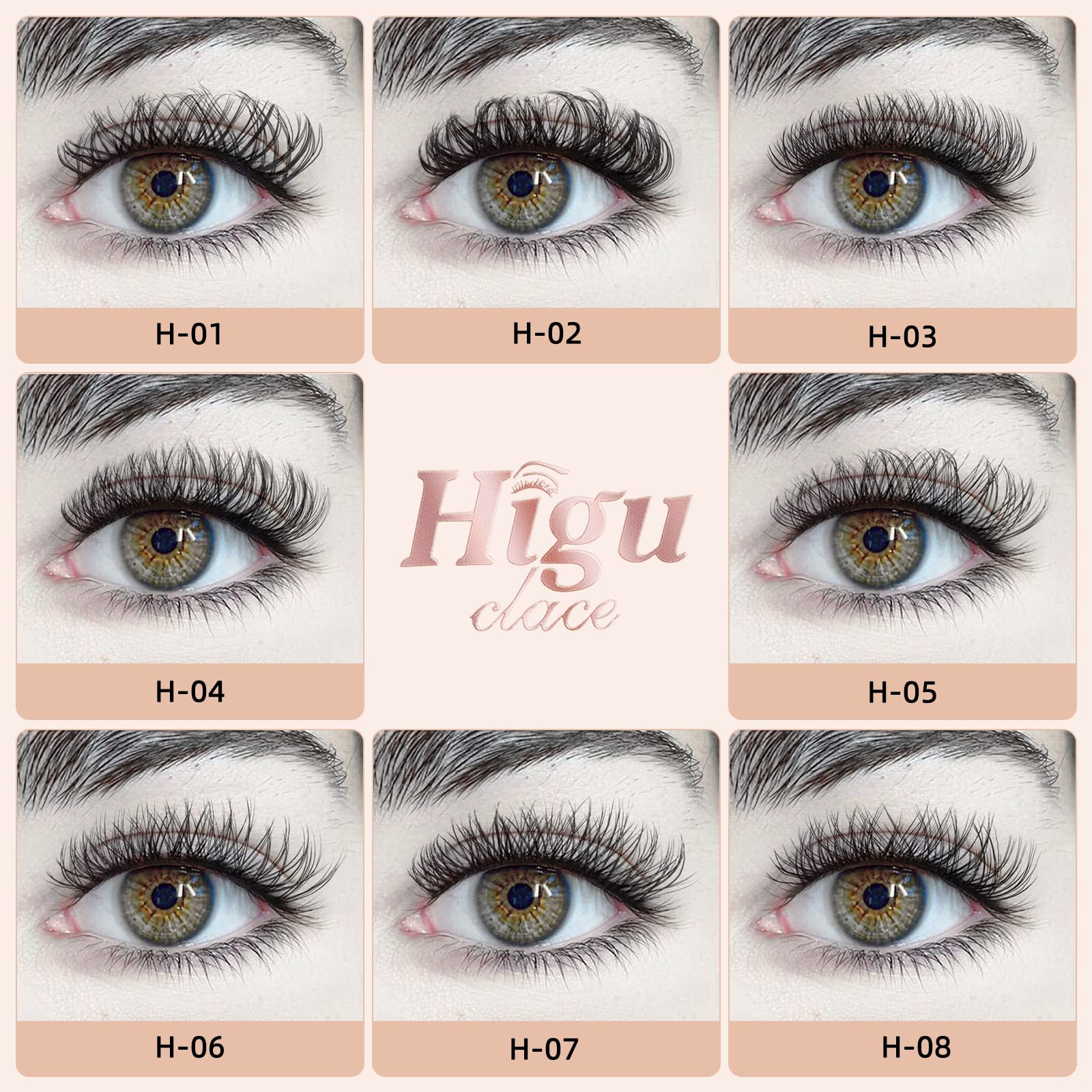 Higu clace Lash Clusters 72pcs - D Curl 14mm DIY Eyelash Extensions - Thin Stem Individual Cluster Lashes Wispy Reusable