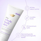 Dove Lavender & Camomile Whole Body Deodorant Cream - 0% Aluminium, Vitamin B3, All-Day Odour Control 75ml