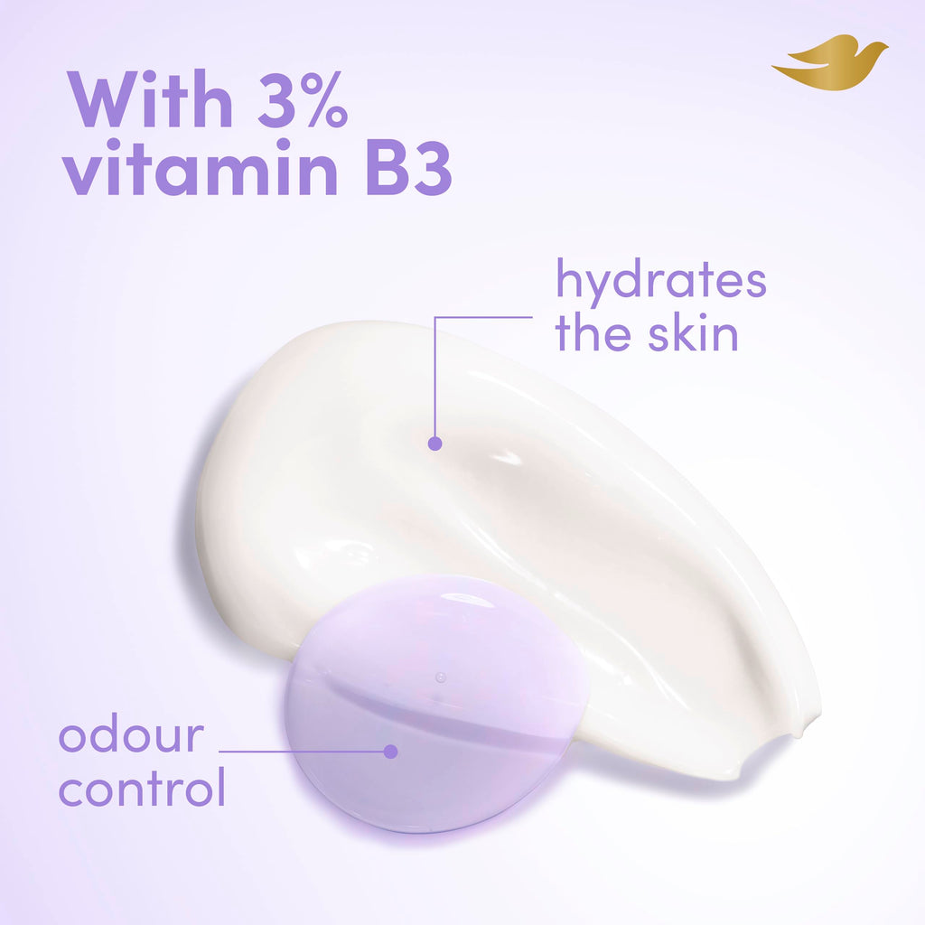 Dove Lavender & Camomile Whole Body Deodorant Cream - 0% Aluminium, Vitamin B3, All-Day Odour Control 75ml