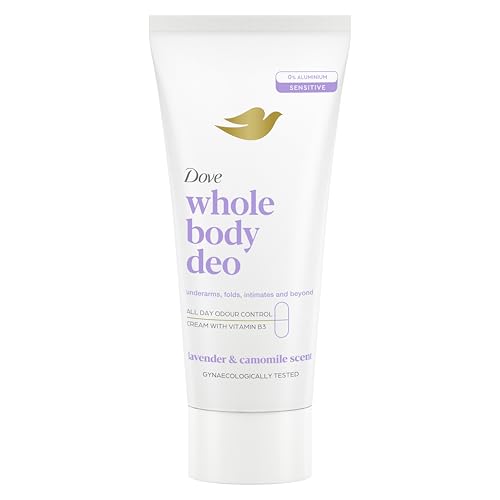 Dove Lavender & Camomile Whole Body Deodorant Cream - 0% Aluminium, Vitamin B3, All-Day Odour Control 75ml