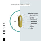 High Strength Glucosamine Chondroitin Complex 120 Capsules - 1000mg with Turmeric, Ginger, Vitamins C B6 B1 D3 B12 - BBE 03/2027