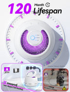 Beser Ultrasonic Retainer Cleaner, 2X Clean, 4X Sterilize, Dental Ultrasonic Tooth Cleaner Machine Pod for Aligner, Nightguard, Mouth Guard, Denture Cleaner Baths, Jewelry, IPX6, 200ML (Warm White) - Damaged Box